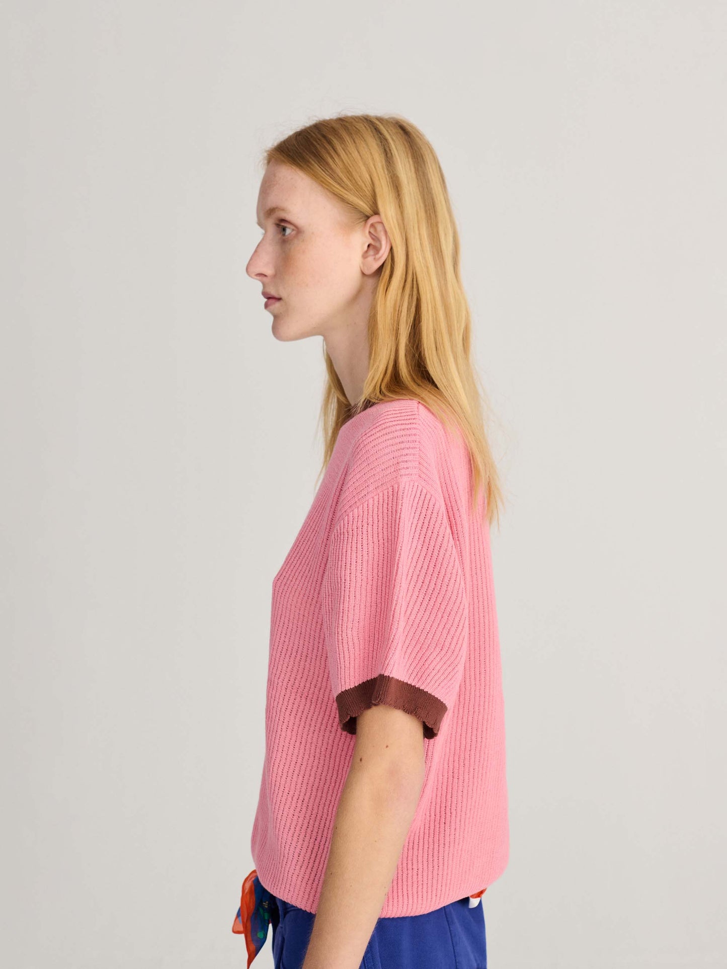 Openwork Knitted Cotton Jumper