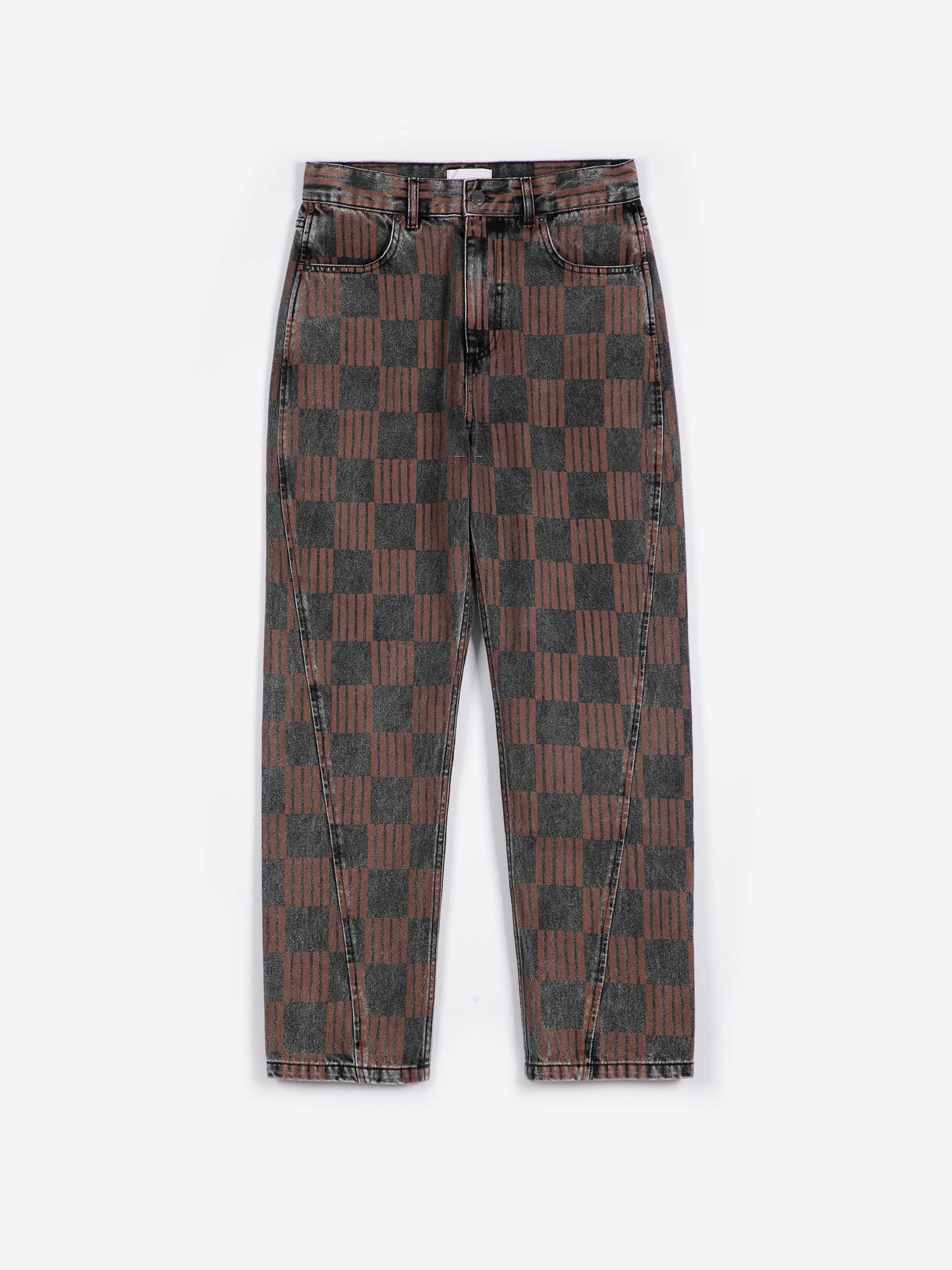 Almost Moiré All Over Mom Fit Jeans