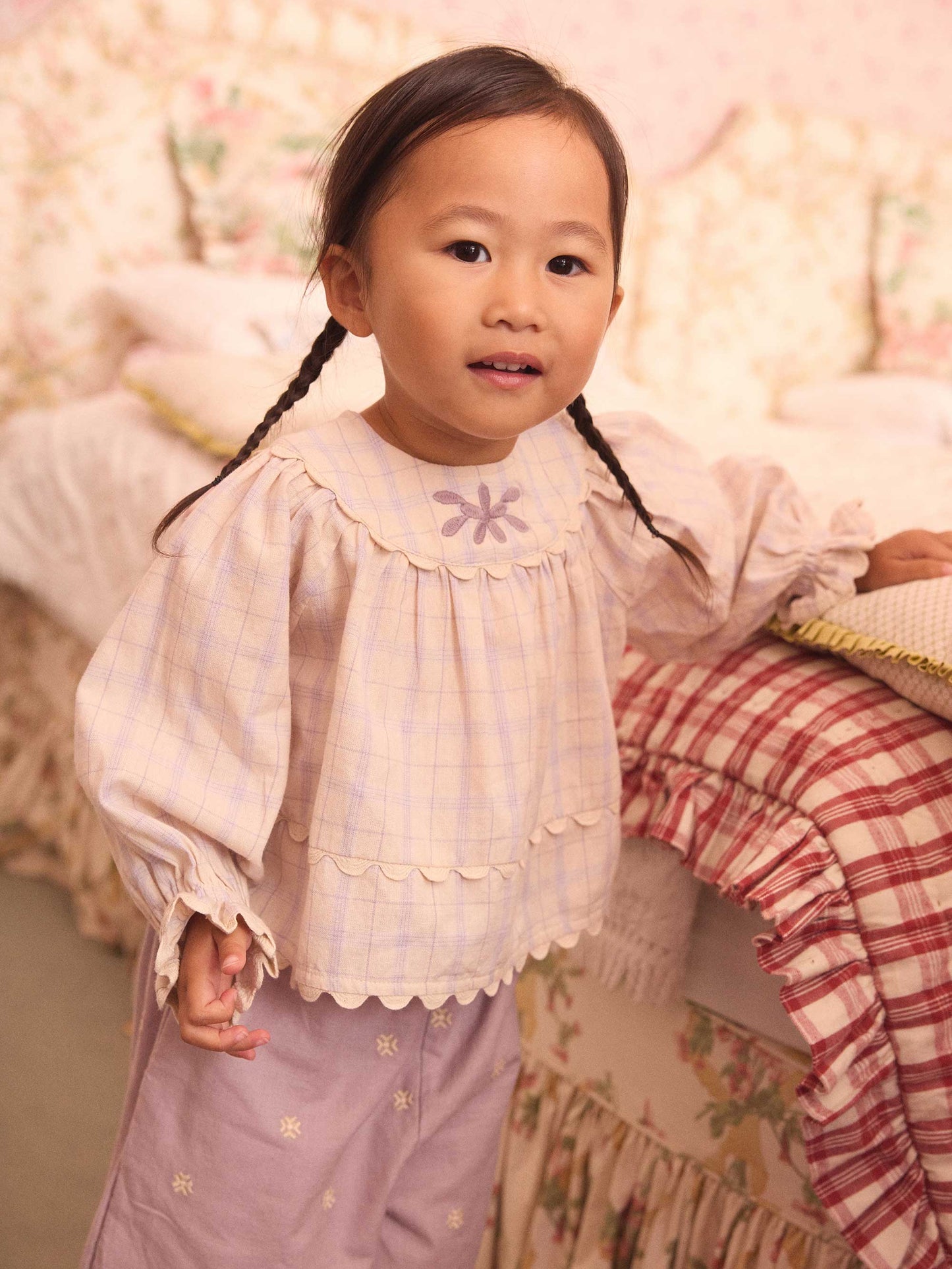 Baby Lola Blouse - Camp Check