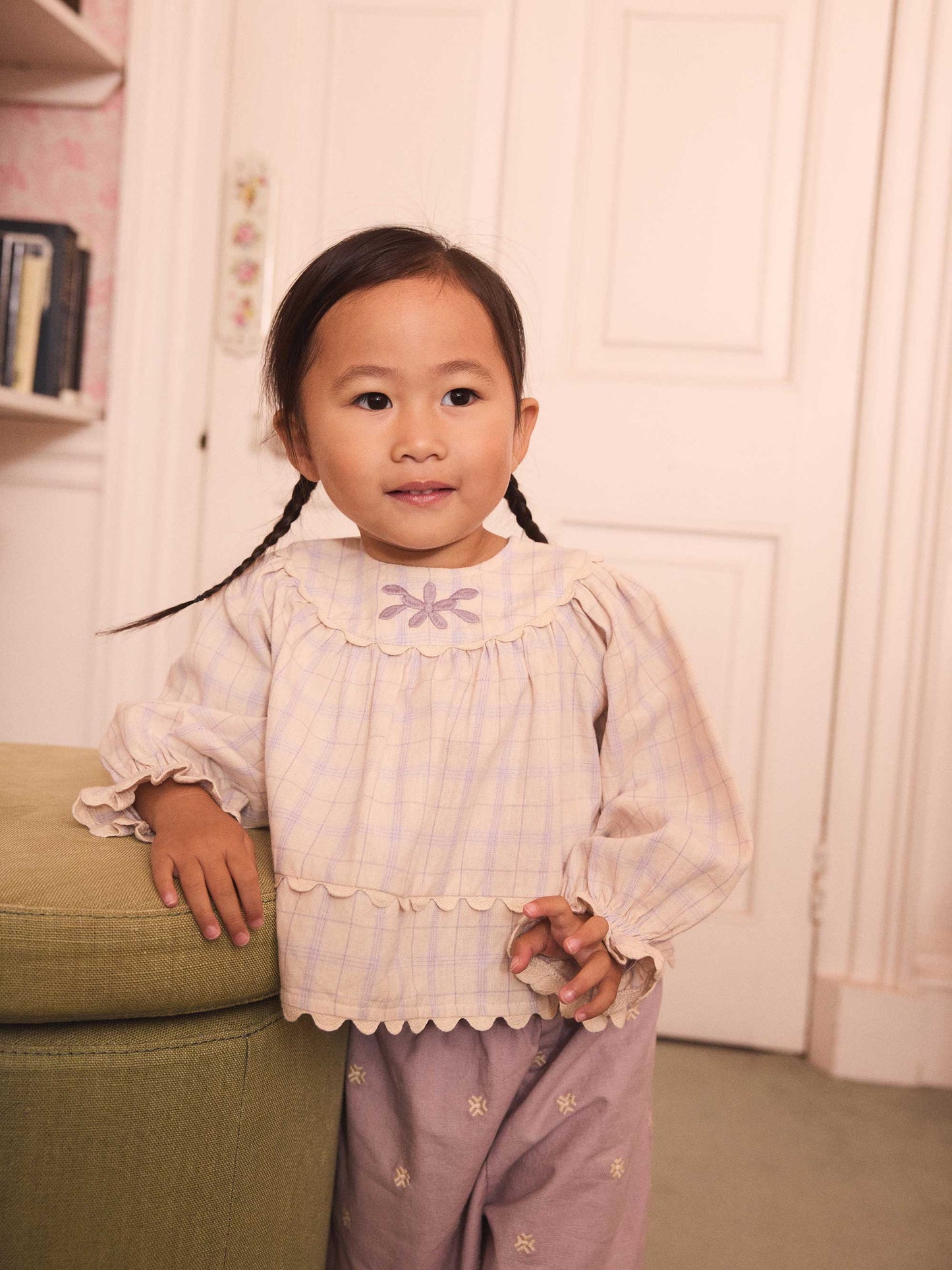 Baby Lola Blouse - Camp Check