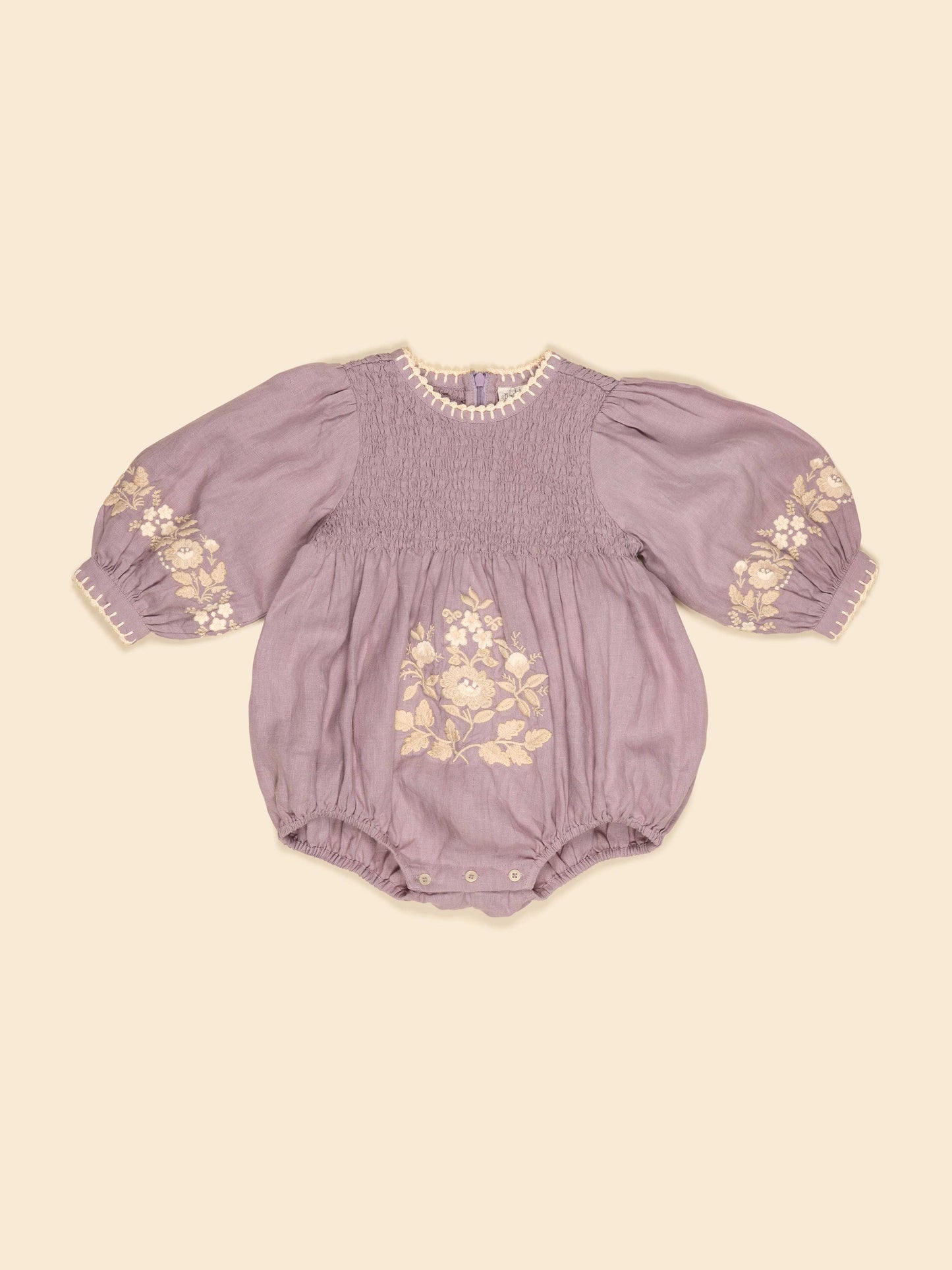 Baby Noemie Romper - Dusky Lavender