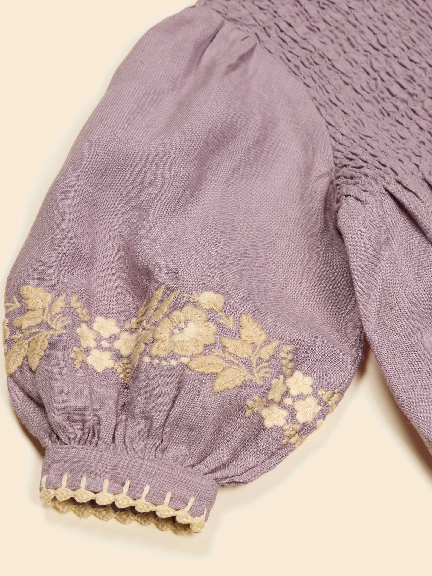 Baby Noemie Romper - Dusky Lavender