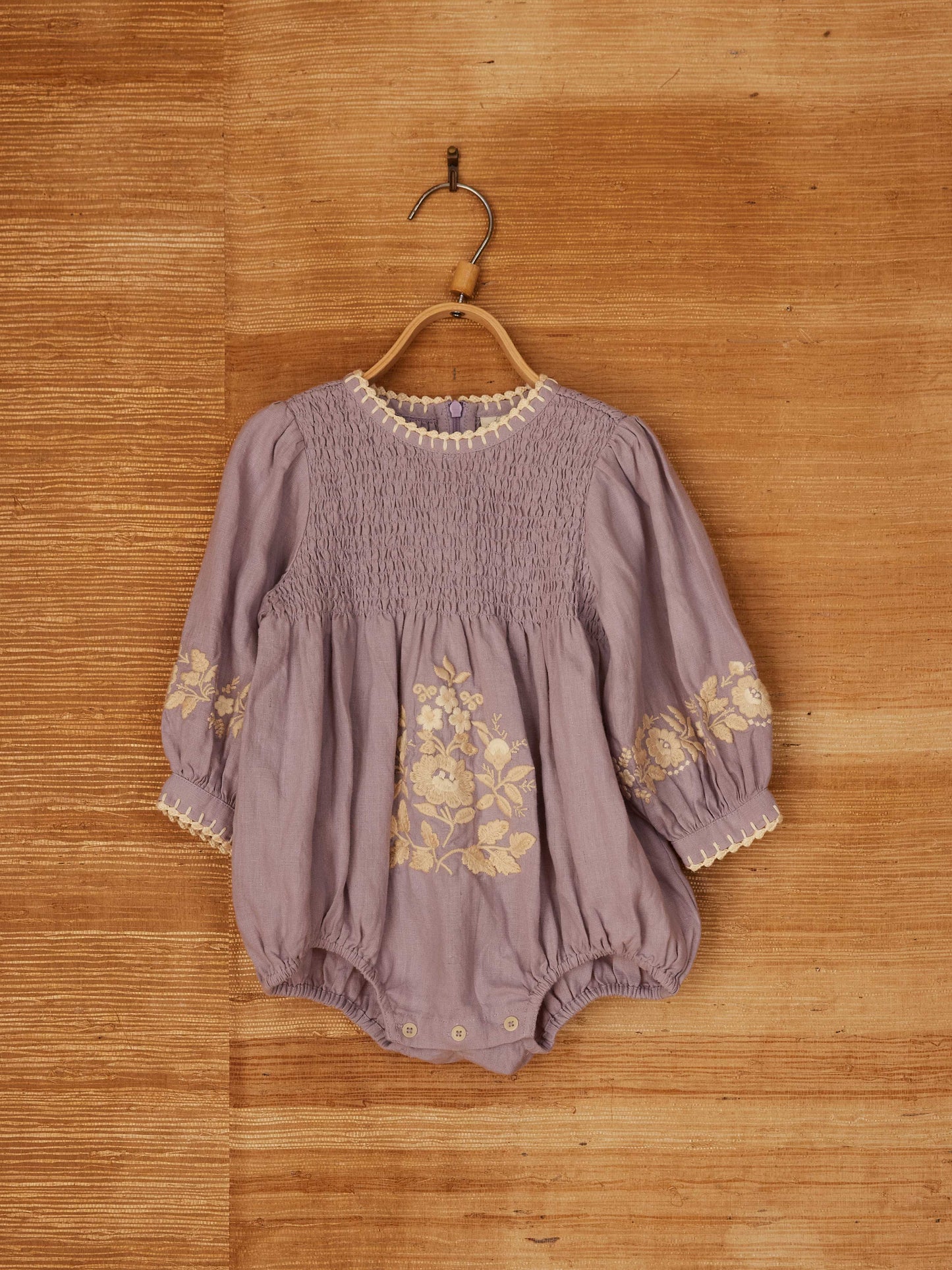 Baby Noemie Romper - Dusky Lavender