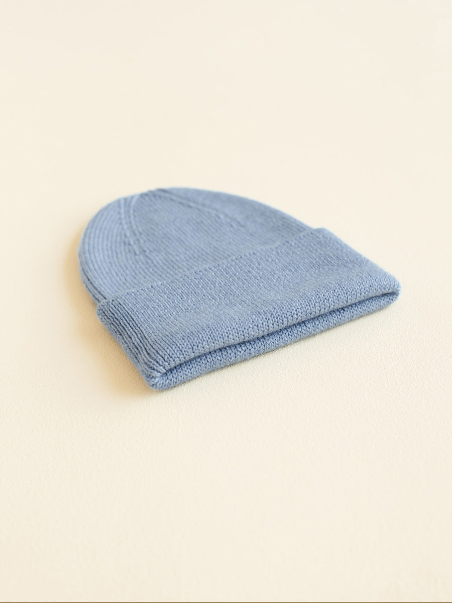 Light Blue Fonzie Newborn Beanie