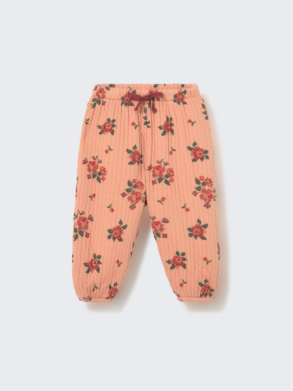 Quilted Floral Print Baby Pants