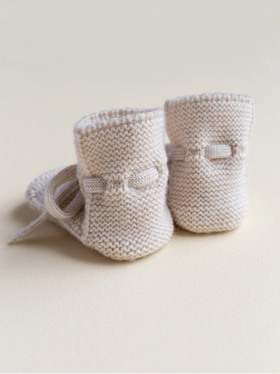 Cream Baby Booties