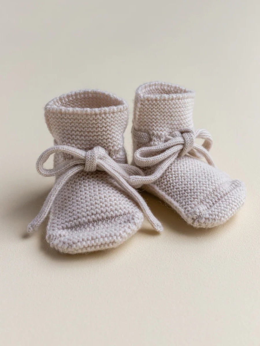 Cream Baby Booties