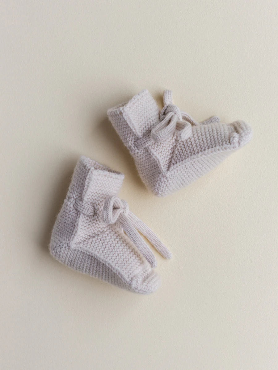 Cream Baby Booties