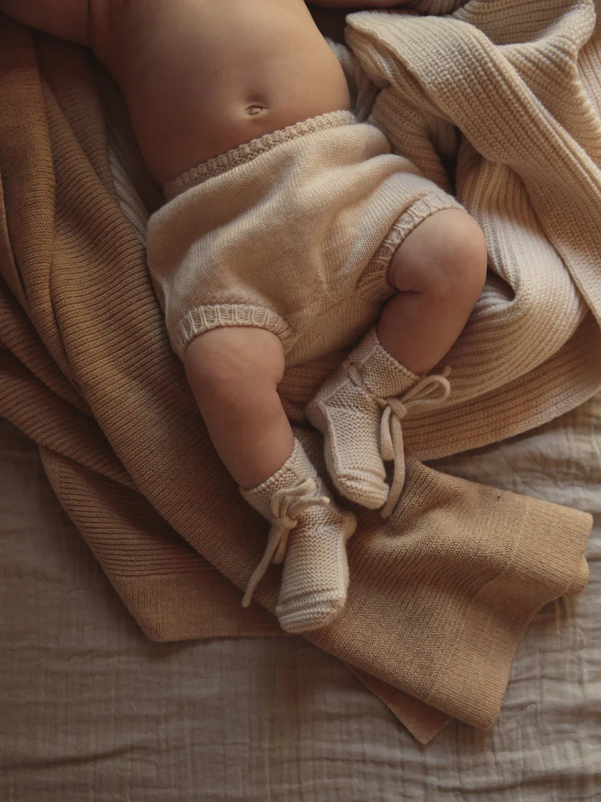 Cream Baby Booties