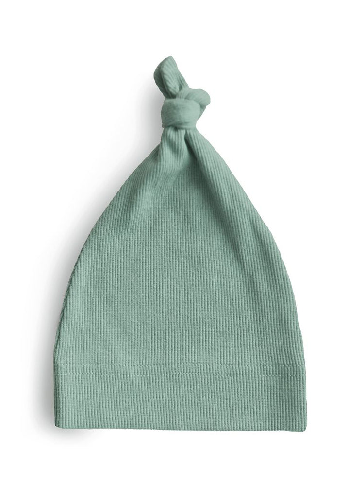 Roman Green Ribbed Baby Beanie