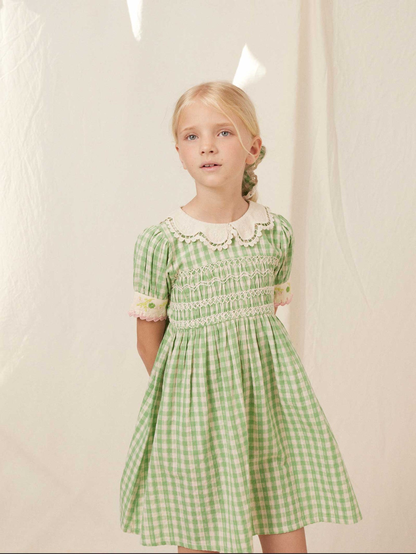 Green Gingham Tilia Dress