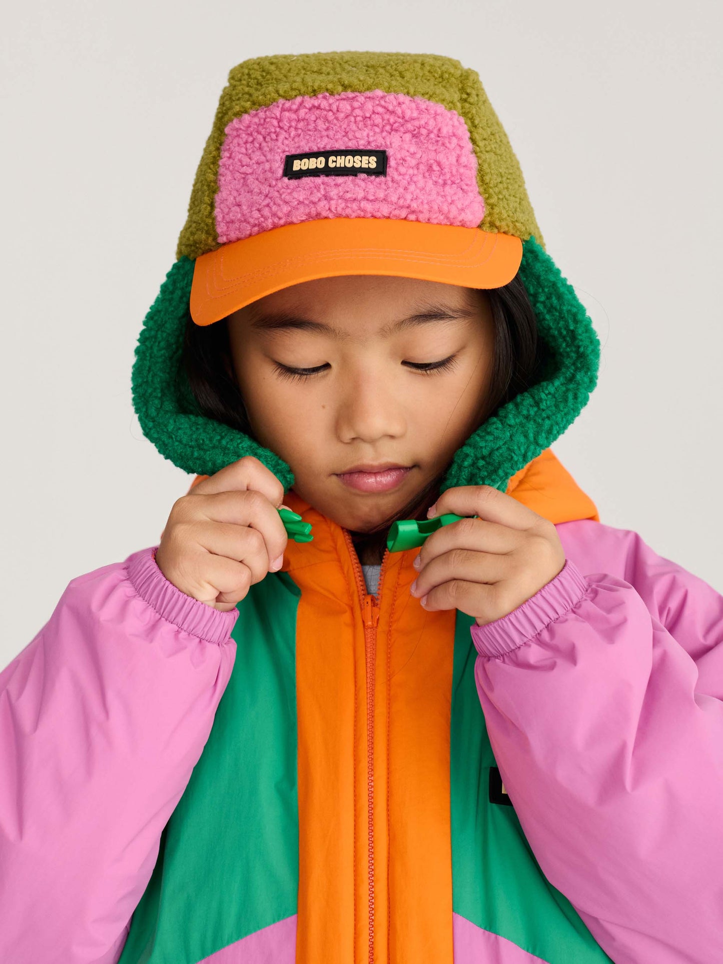 Bobo Choses Colour Block Sheepskin Chapka