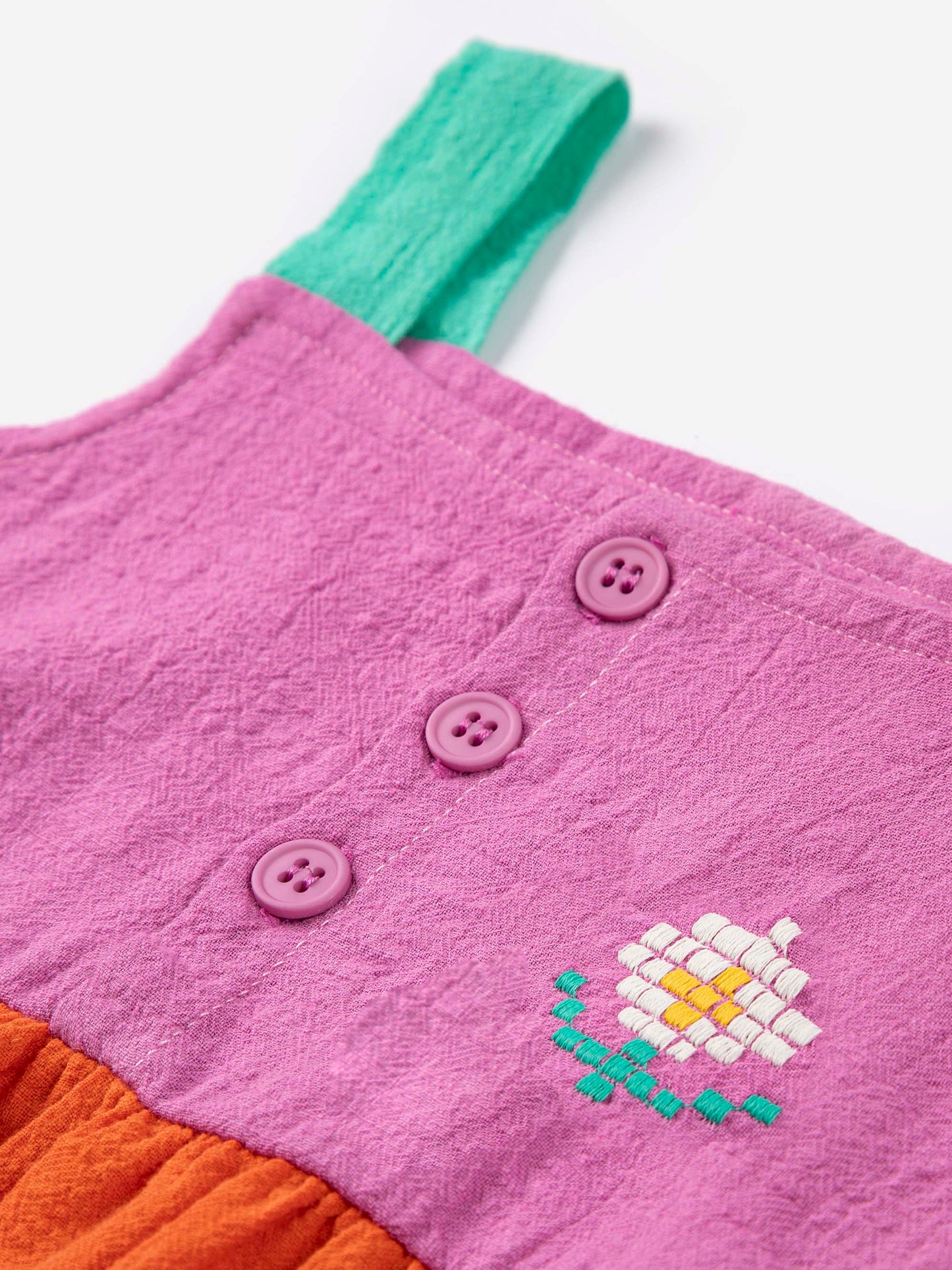 Pixel Daisy Colour Block Woven Dress