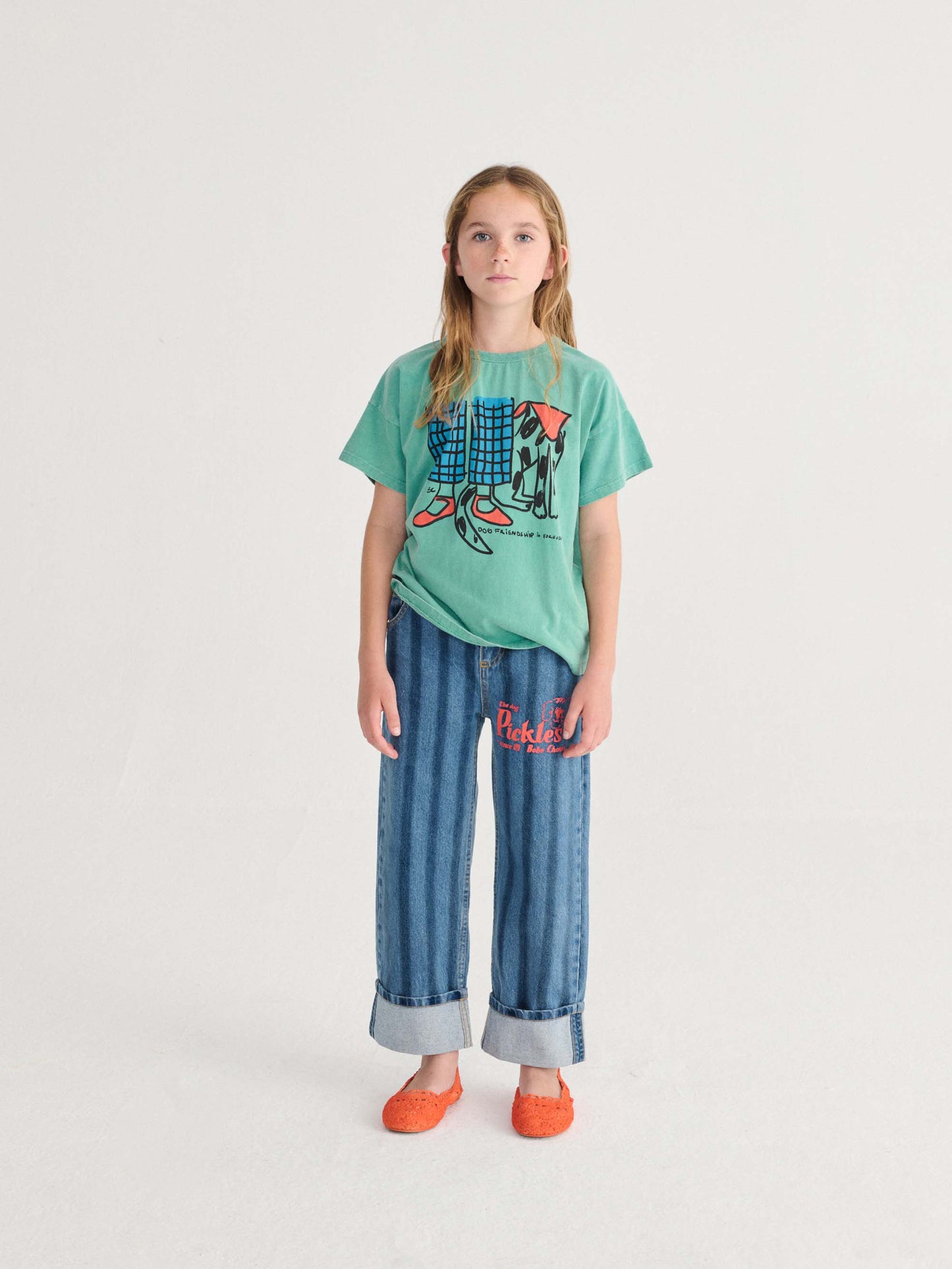 Pickles The Dog Striped Denim Pants