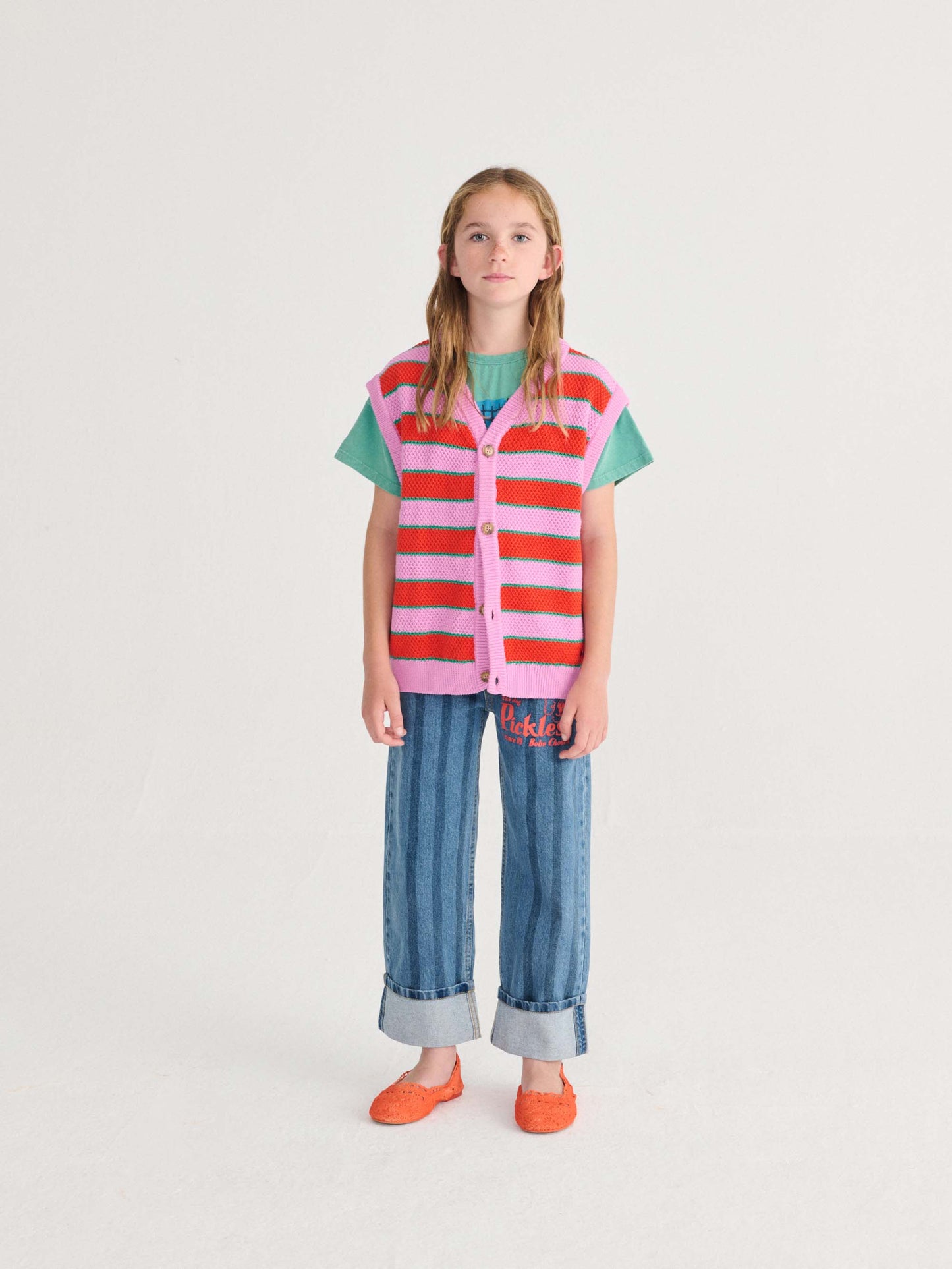 Pickles The Dog Striped Denim Pants