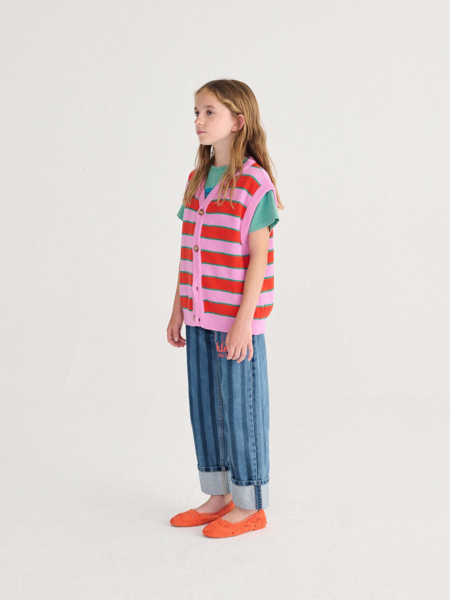 Pickles The Dog Striped Denim Pants