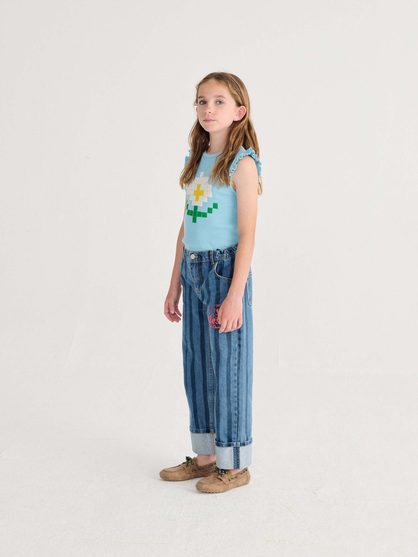 Pickles The Dog Striped Denim Pants