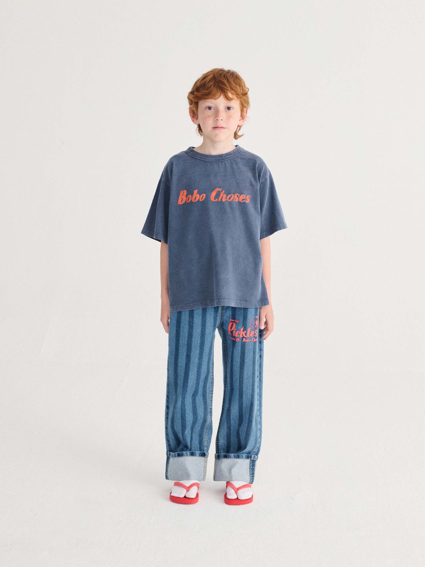 Pickles The Dog Striped Denim Pants