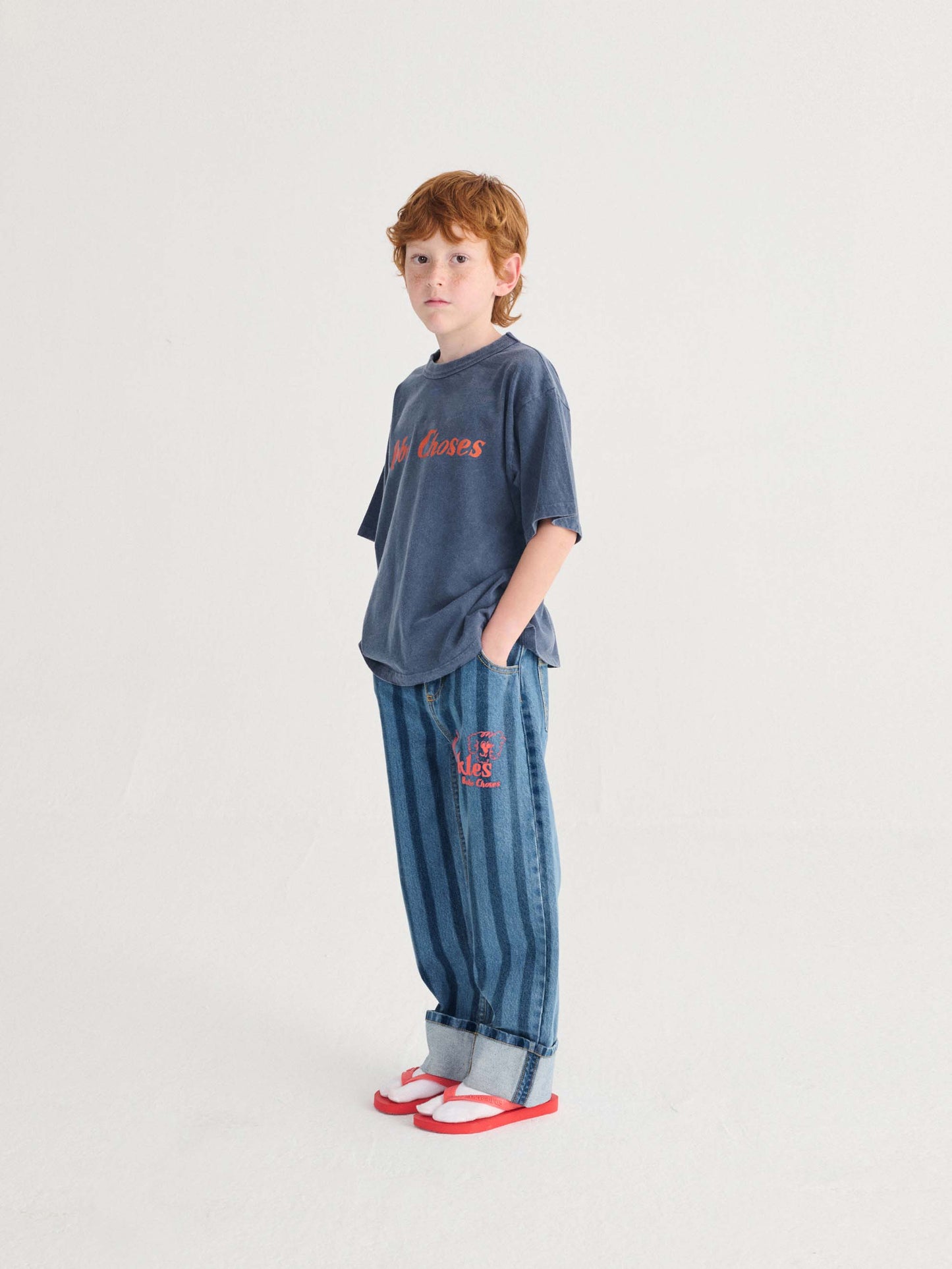 Pickles The Dog Striped Denim Pants