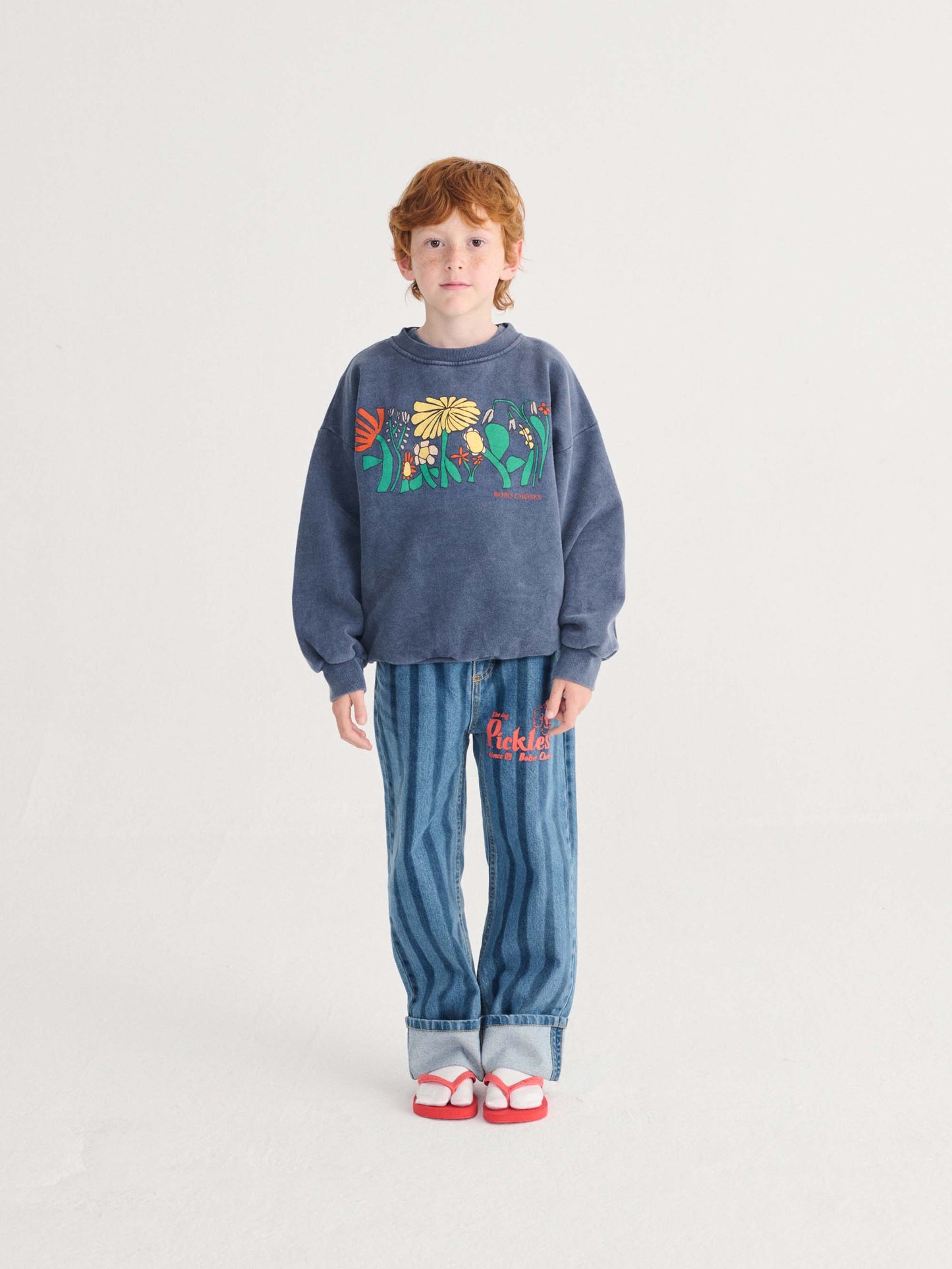 Pickles The Dog Striped Denim Pants