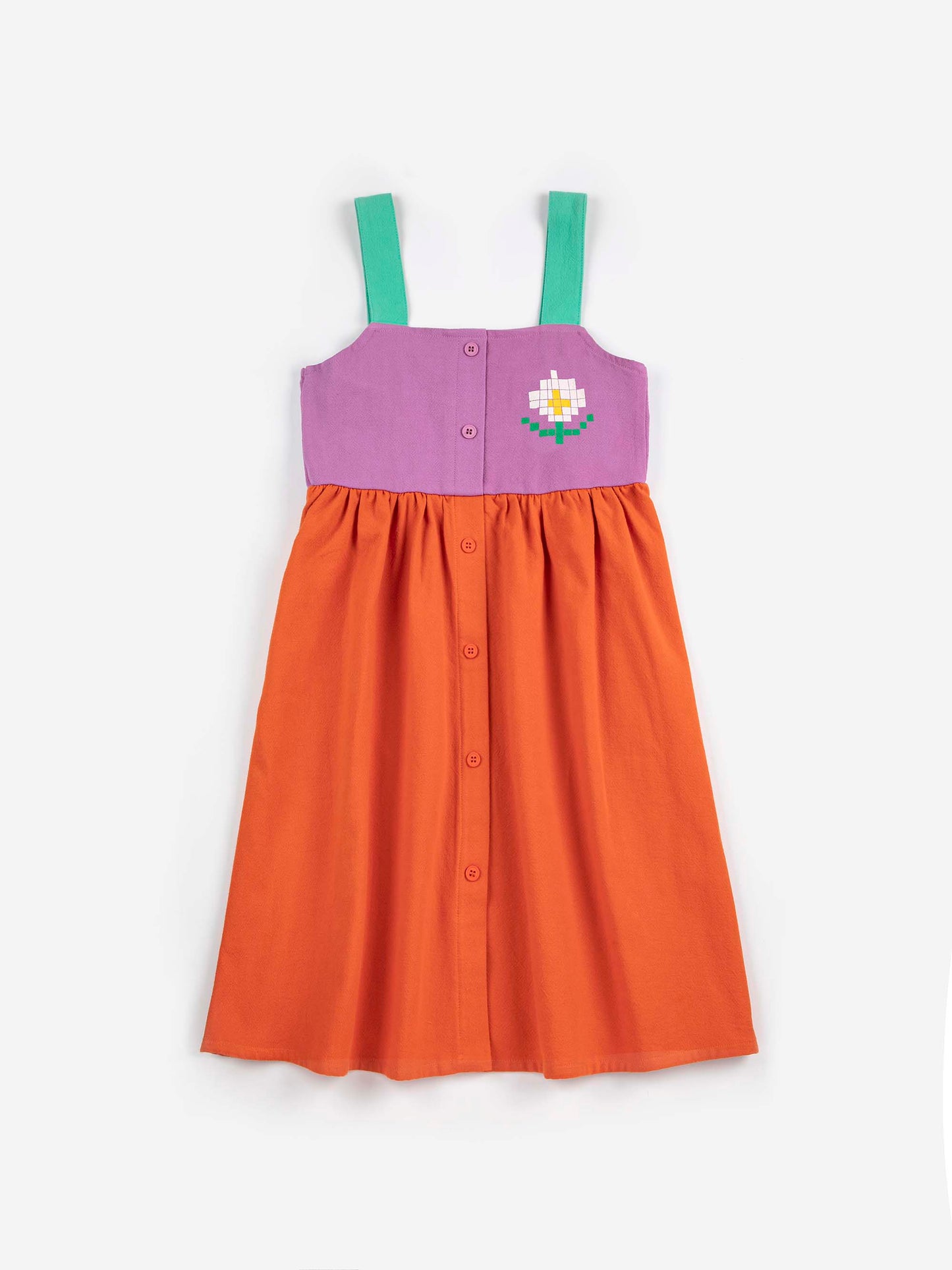 Pixel Daisy Colour Block Woven Dress