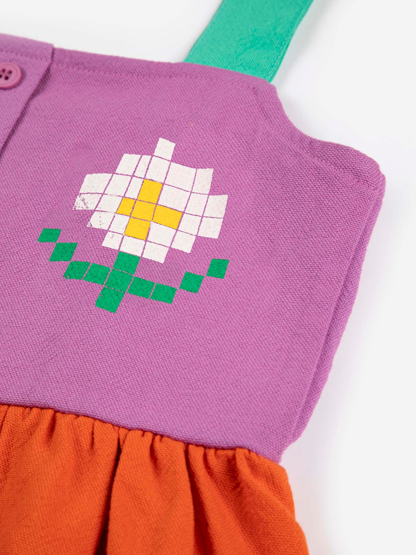 Pixel Daisy Colour Block Woven Dress