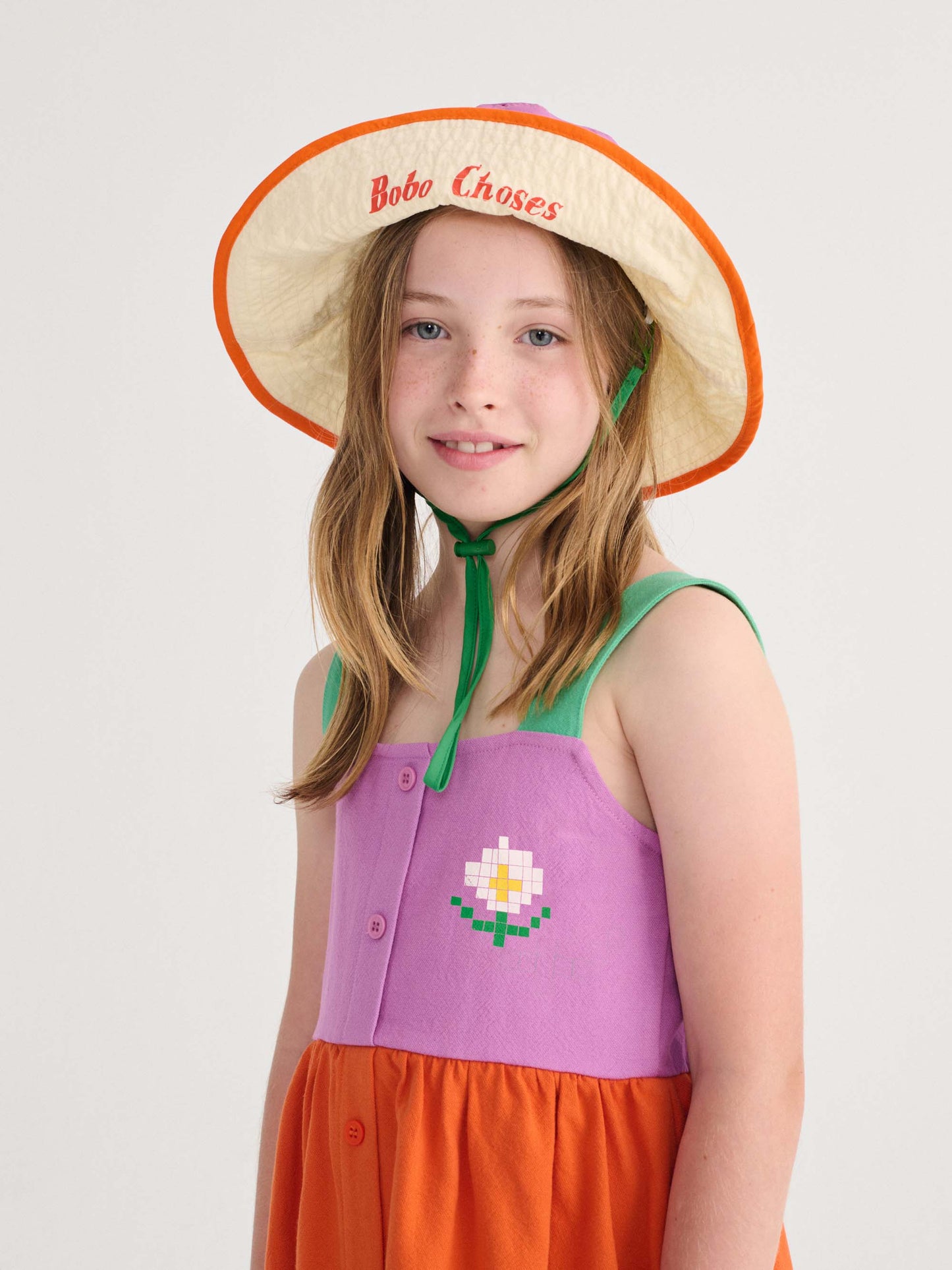 Pixel Daisy Colour Block Woven Dress