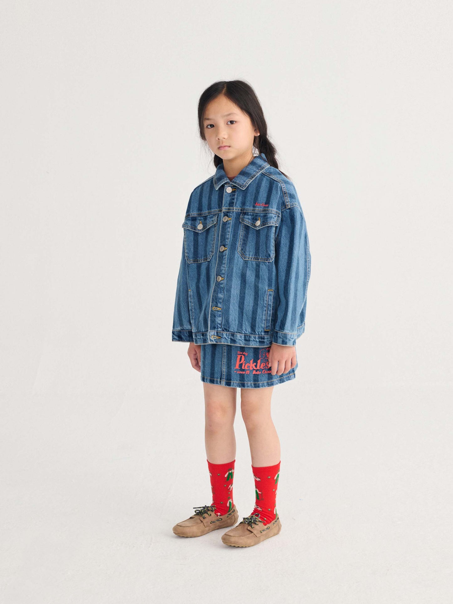 Bobo Choses Striped Denim Jacket