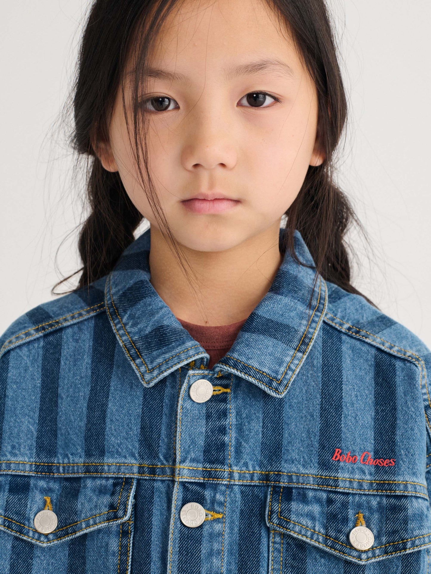 Bobo Choses Striped Denim Jacket