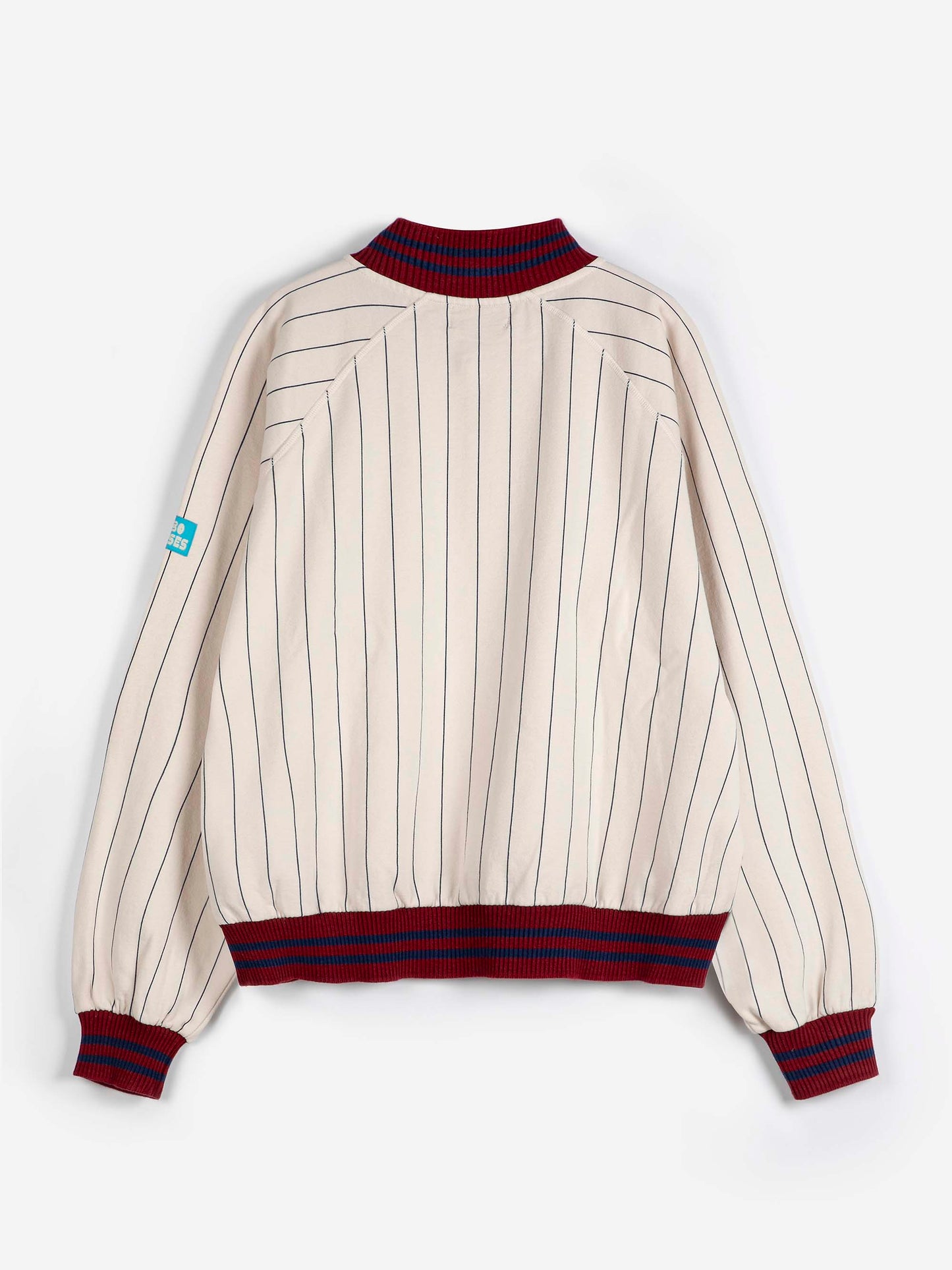 Striped High Neck Oversize Sweatshirt