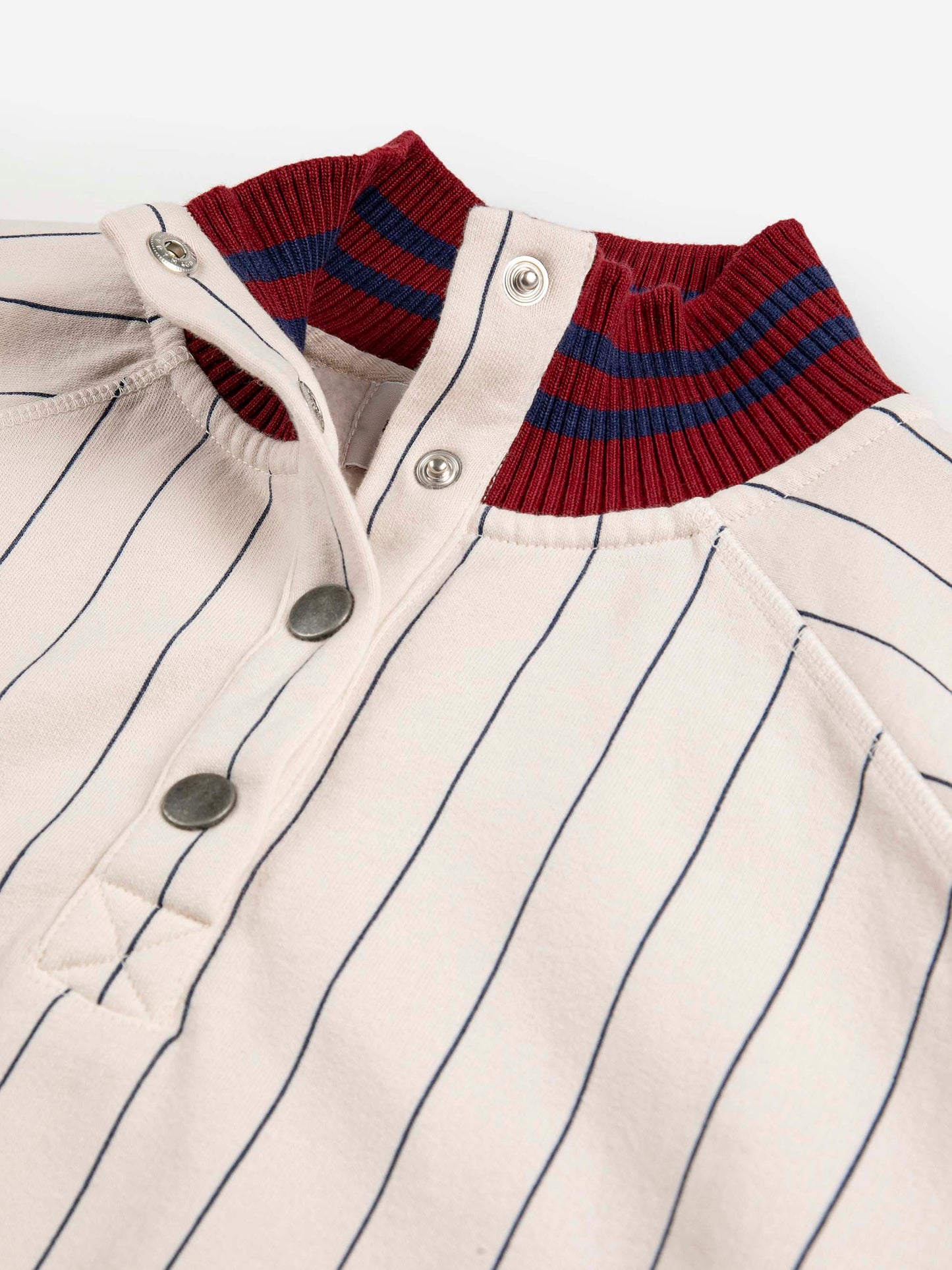 Striped High Neck Oversize Sweatshirt