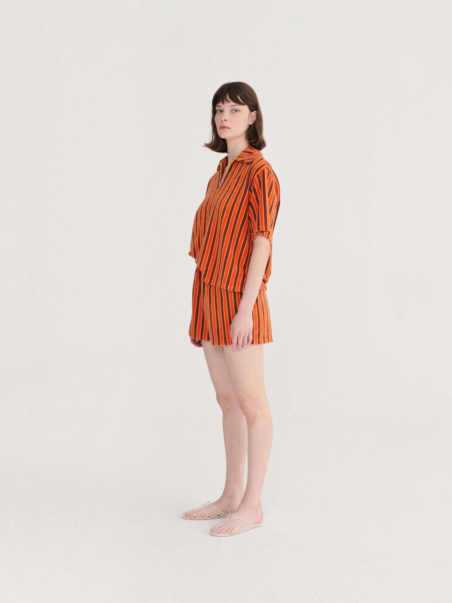 Striped Terry Shorts
