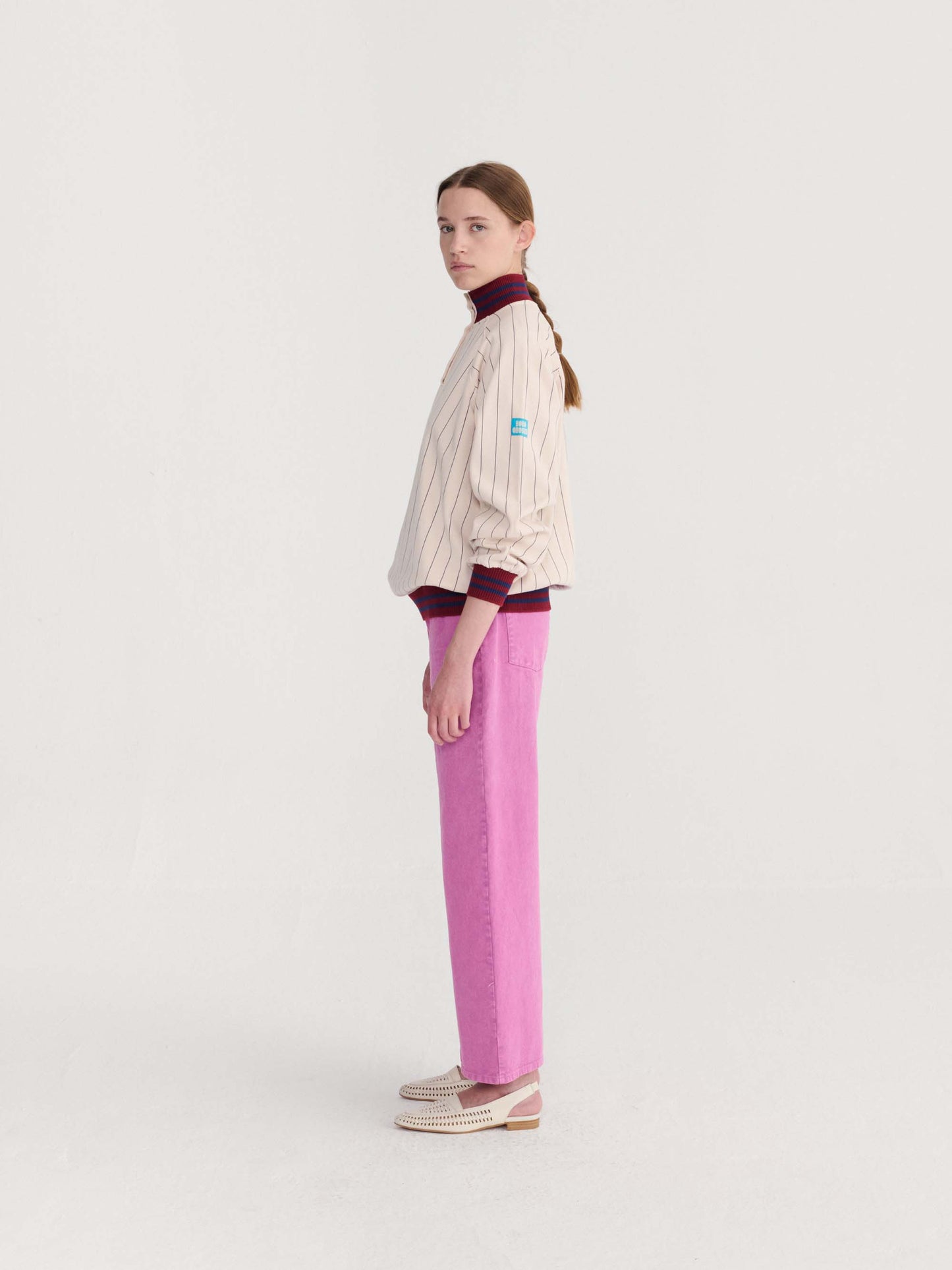 Washed Twill Boot Cut Pants