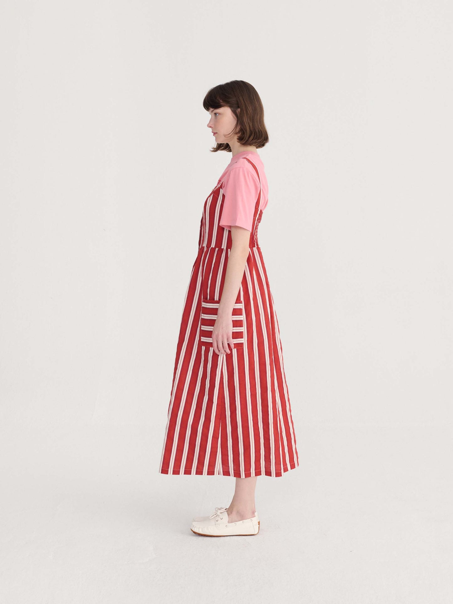 Striped Evase Strap Dress