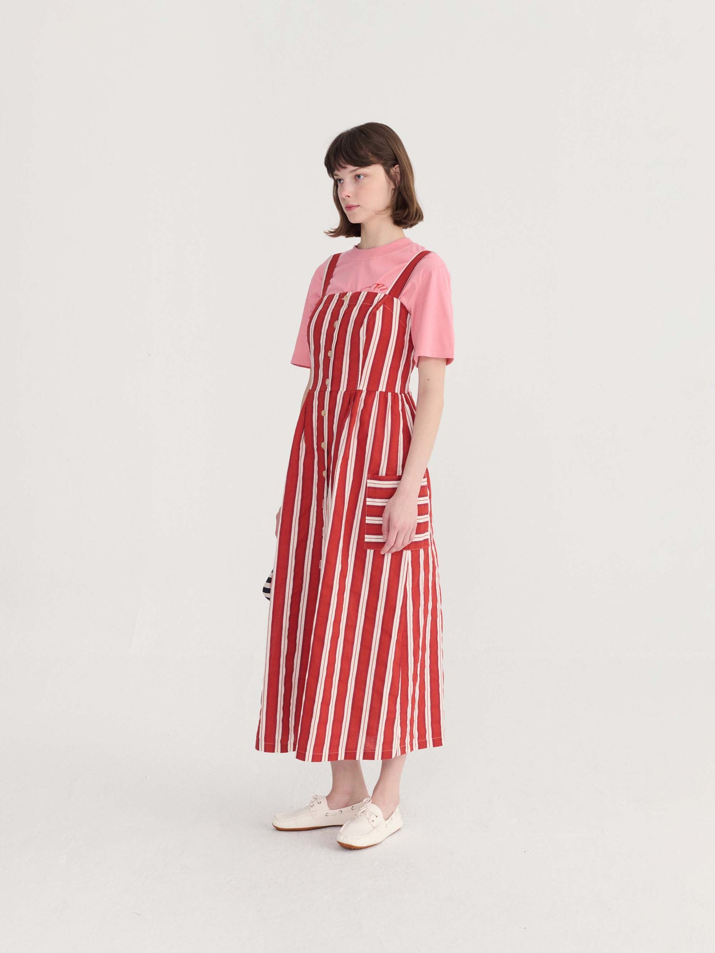 Striped Evase Strap Dress