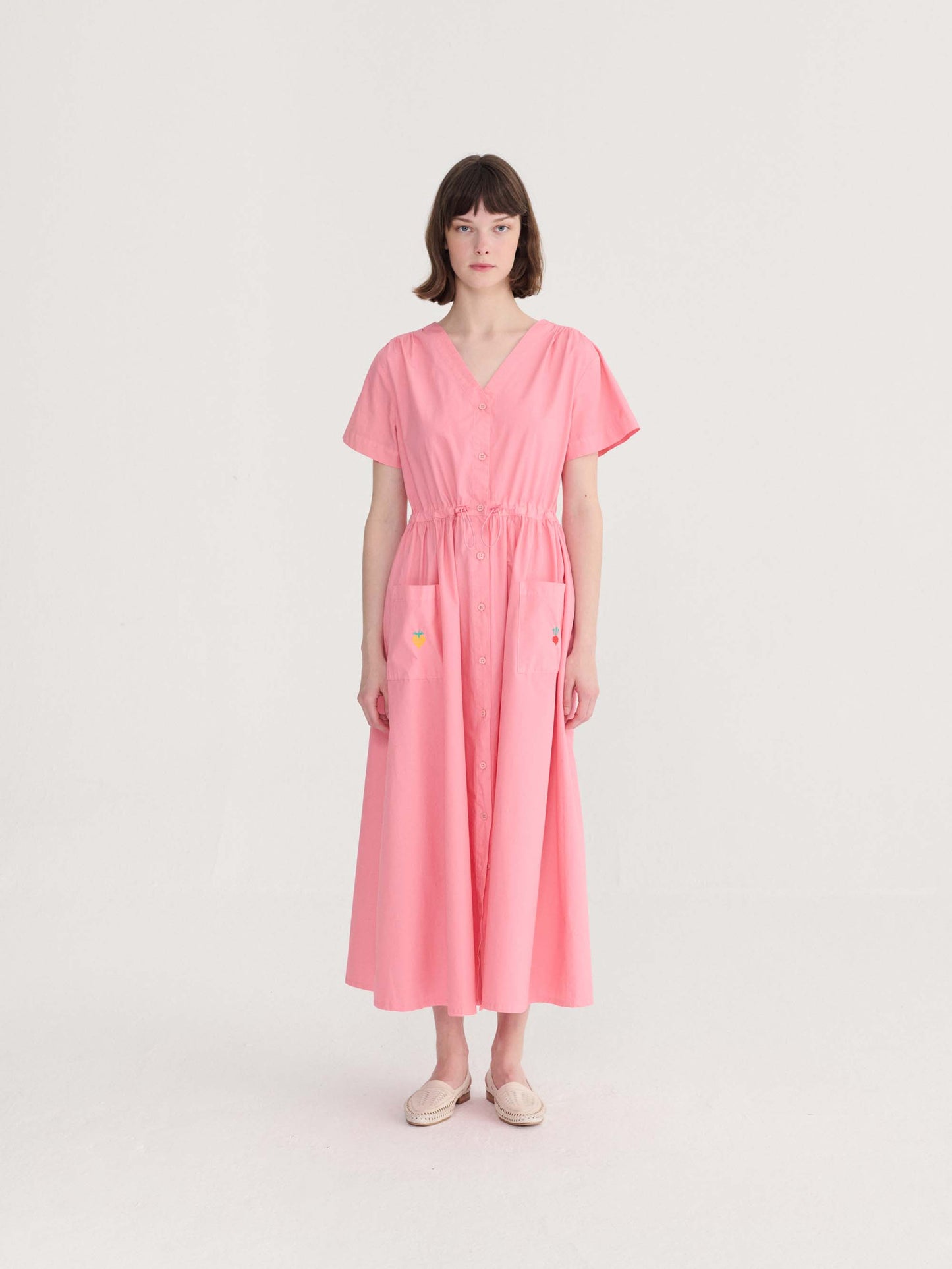 V-Neck Shirt Dress