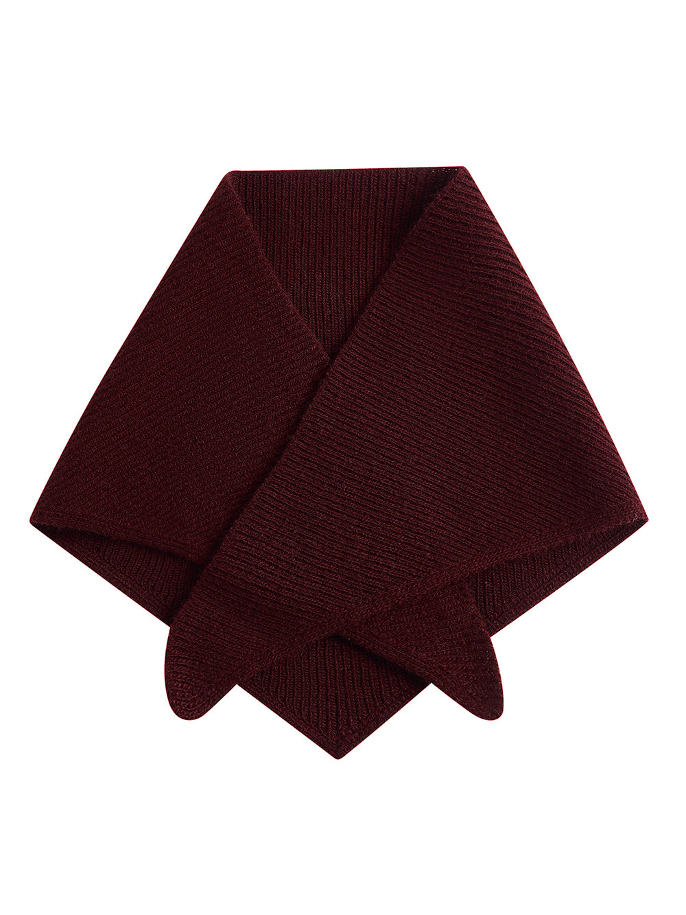 Burgundy Port Triangle Wool Scarf