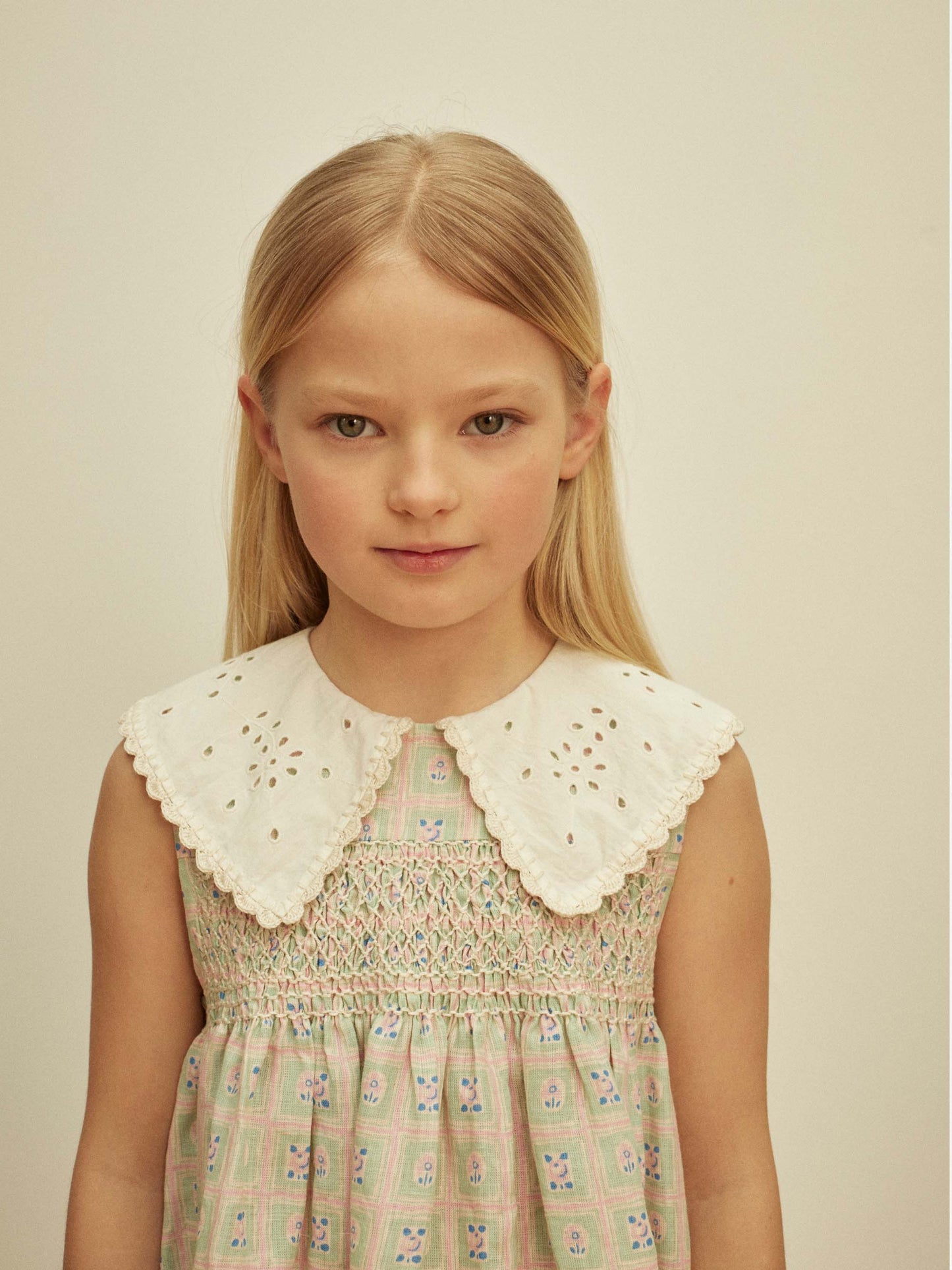 Cornelia Sleeveless Smock Dress - Rosepanel Mint