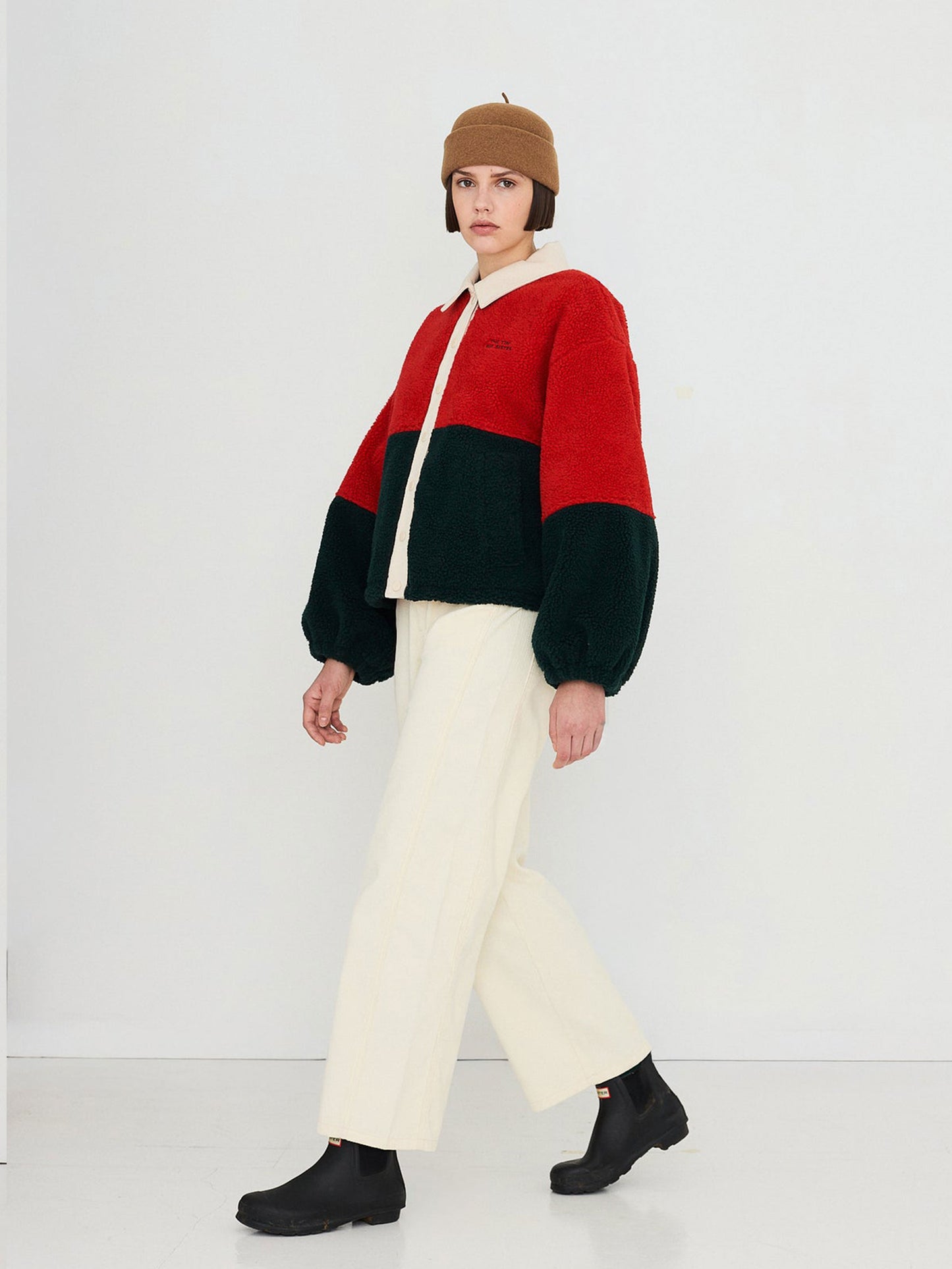 Colour Blocked Sherpa Jacket