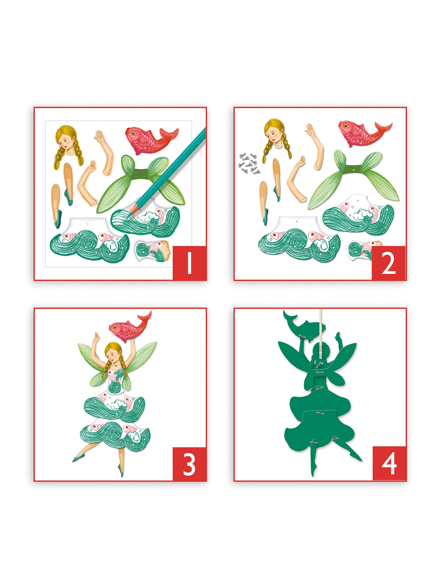 Fairies Puppet Colouring