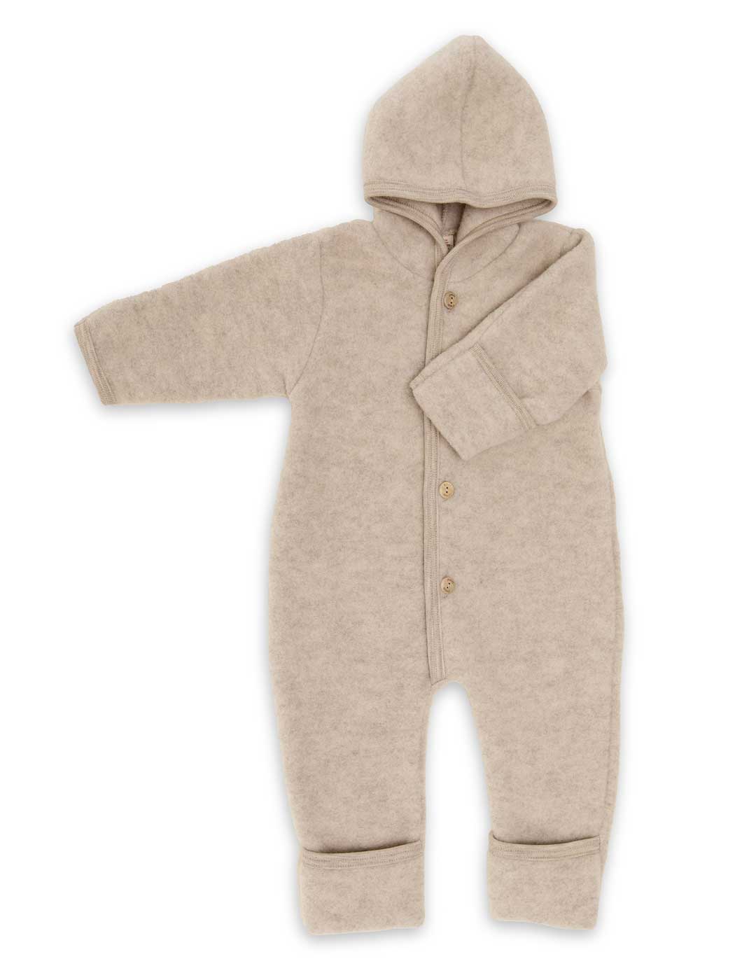 Sand Melange Fleece Overall