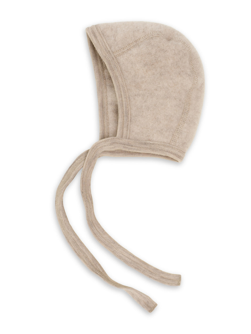Sand Melange Fleece Baby Bonnet