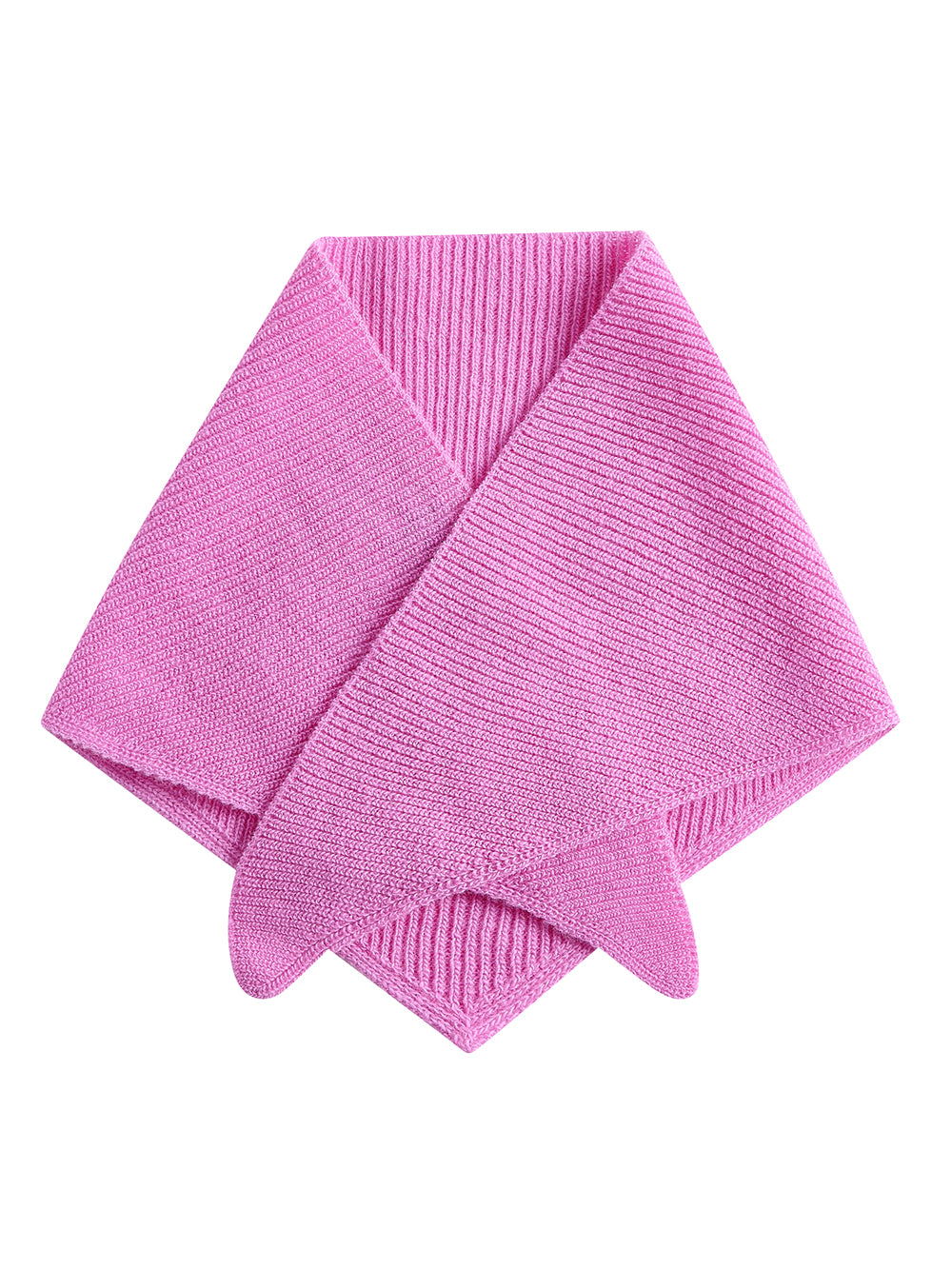 Fuchsia Pink Triangle Wool Scarf