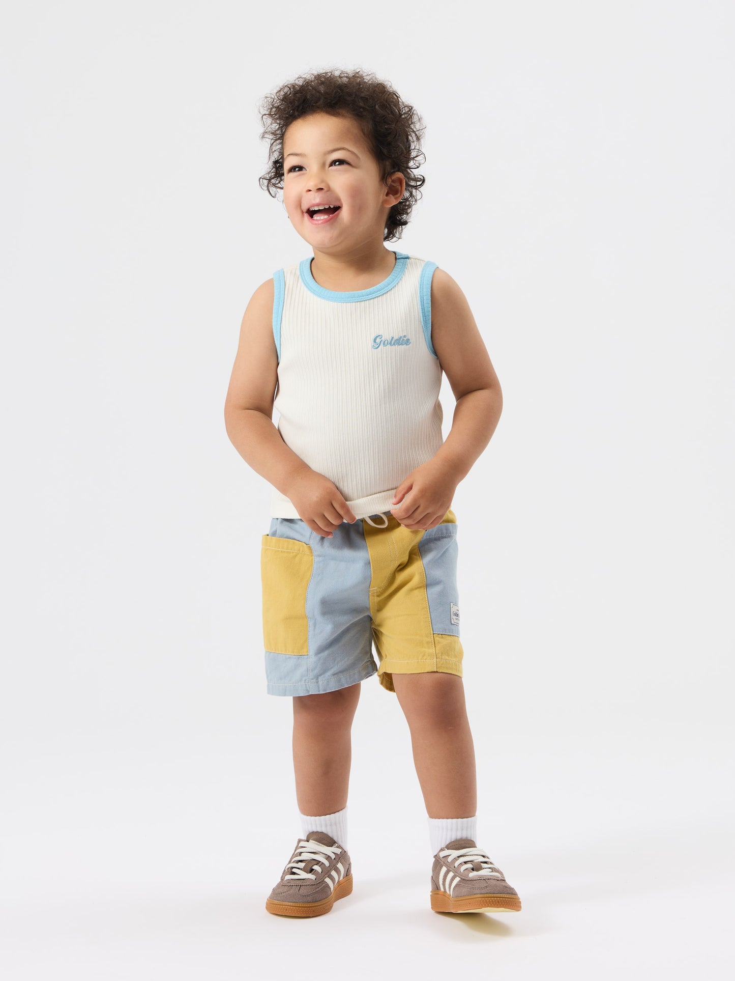 Sky & Butter Patchy Pocket Short