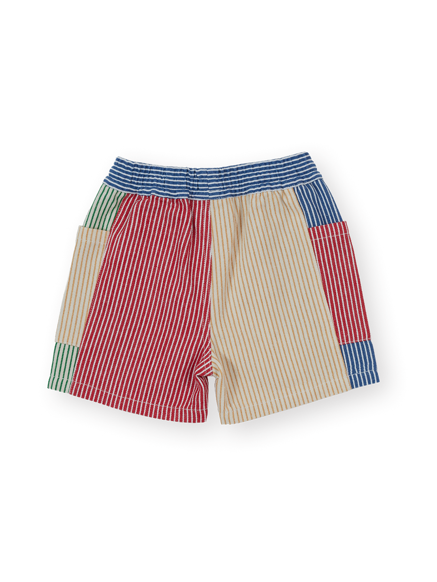 Patchwork Stripe Noah Pocket Shorts