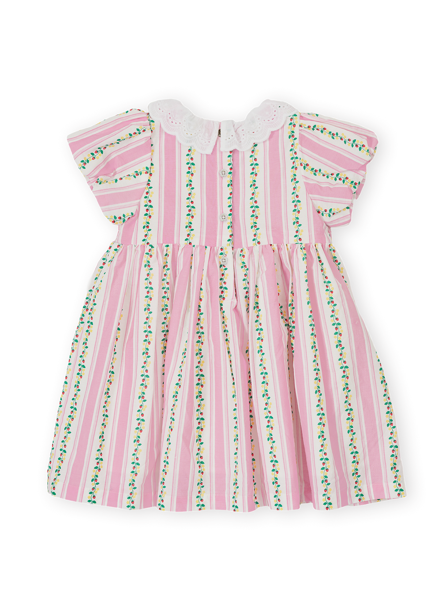 Antique Stripe Strawberry Flo Smocked Dress