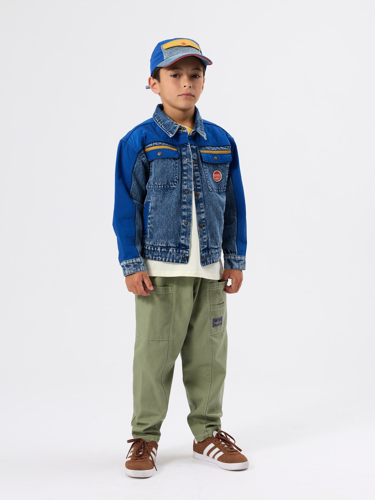 Colour Block Vintage Denim Jacket