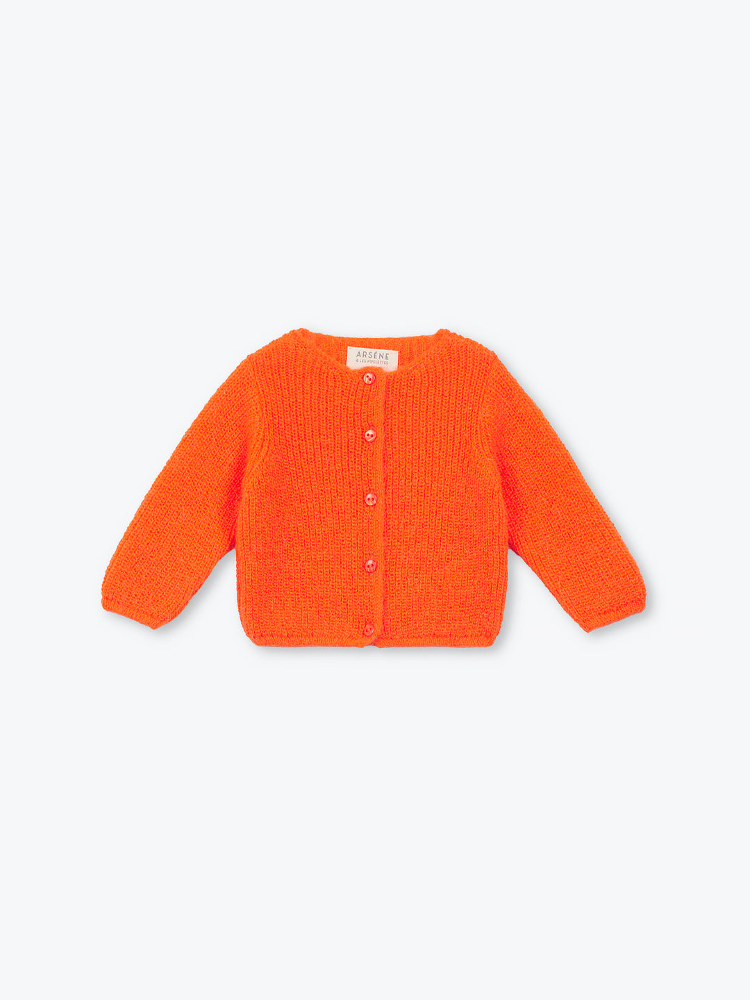 Orange Knit Baby Cardigan