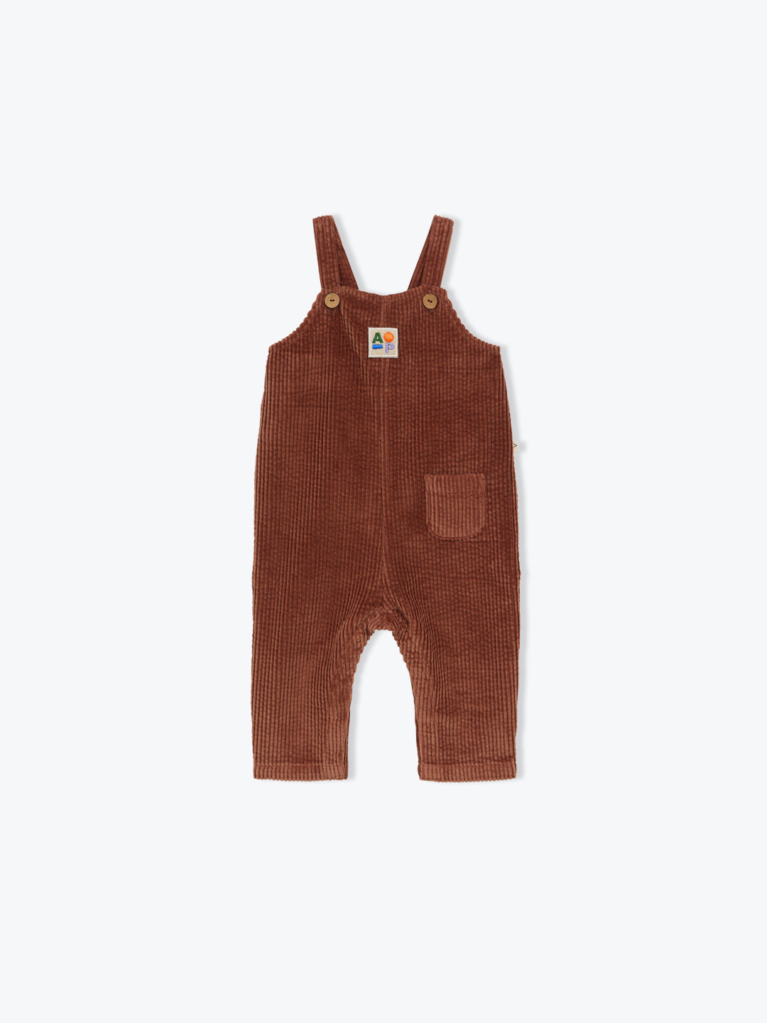 Brown Cord Baby Overalls