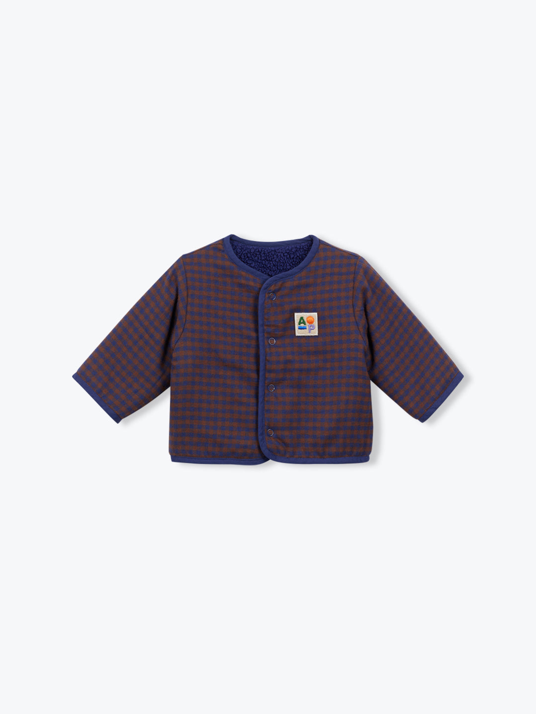 Navy Sherpa Reversible Baby Jacket